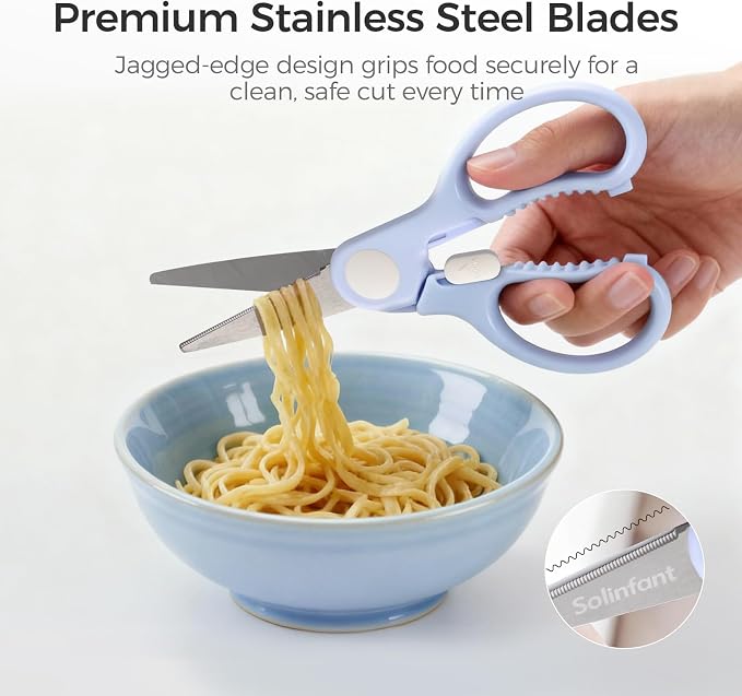Premium Stainless Steel Portable Baby Food Safety Scissors, Detachable Feeding - Image 3