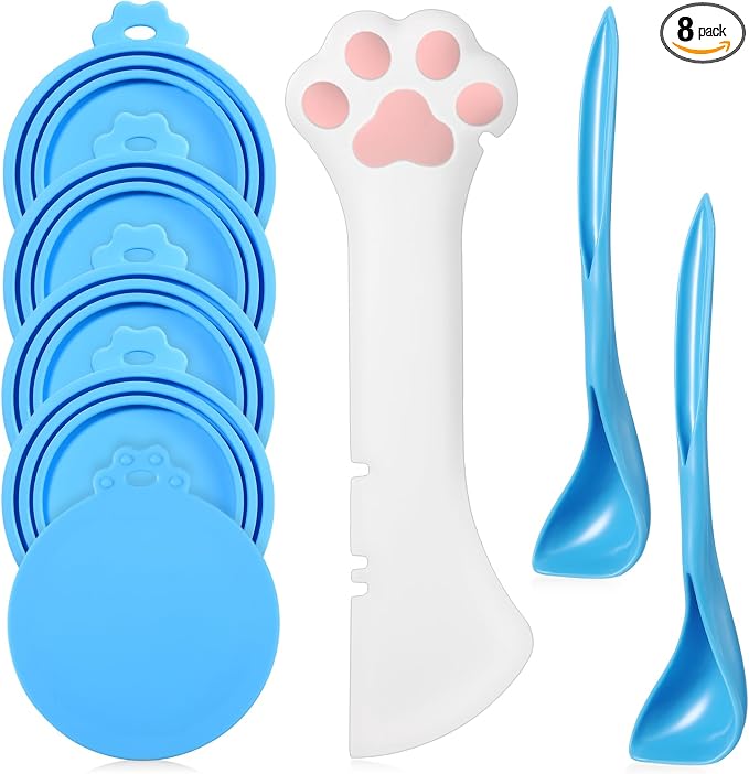 Uiifan Cat Food Lid Cat Food Can Covers Lids 8 Pcs Pet Can Supplies Set 5 by Uiifan