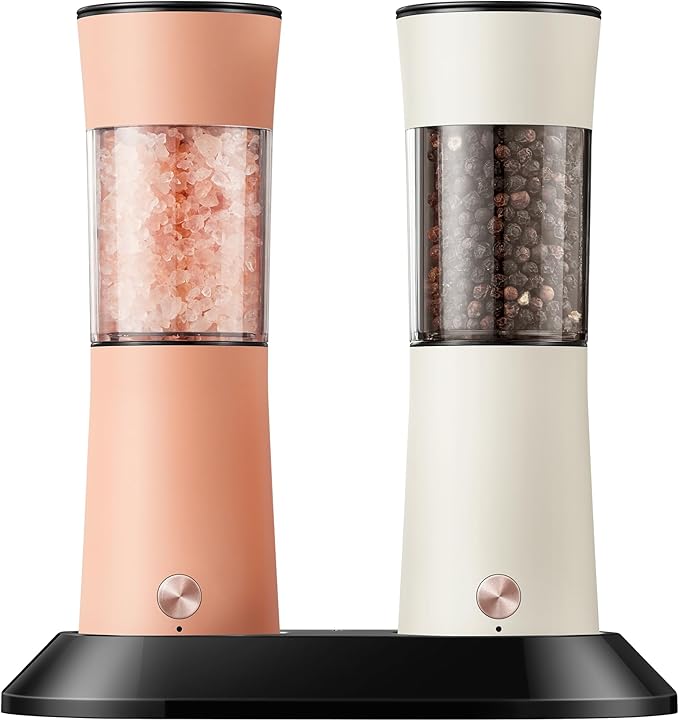 Gravity Electric Salt and Pepper Grinder Set by CUNLINARFFUN