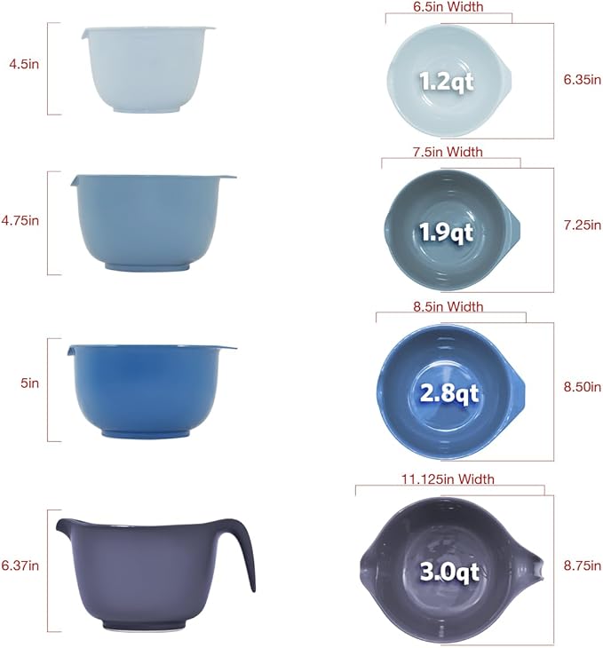 Glad Mixing Bowls with Pour Spout, Dishwasher Safe Kitchen Cooking and Baking - Image 5
