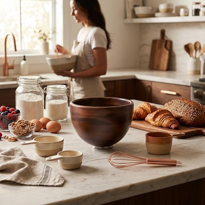 Natural Mixing Bowl for KitchenAid 5QT Mixers - Image 4