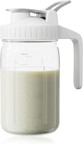 Breast Milk Pitcher, Mason Jar 32 oz, Heavy Duty Wide Mouth Jar by OneDream
