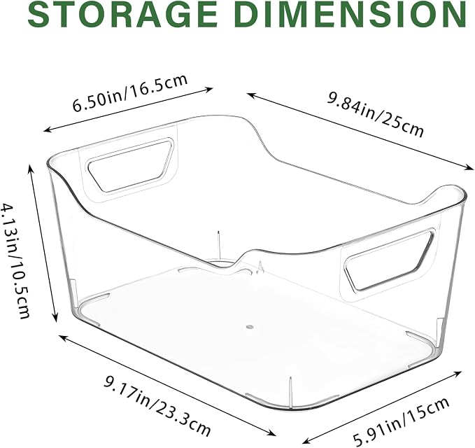 12 Pack Clear Plastic Storage Bins, Pantry Organizers and Storage, Plastic - Image 4