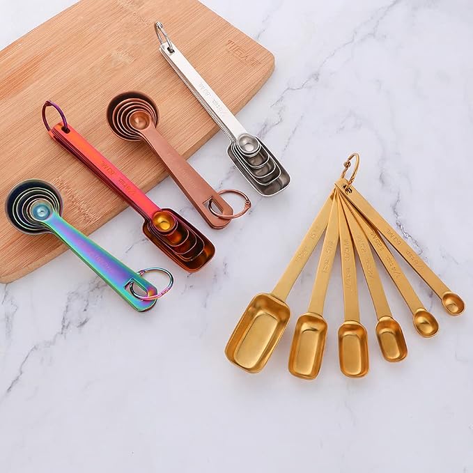DOCBLACK 6PCS Measuring Spoons Set, Premium Heavy Duty Stainless Steel Metal - Image 7