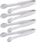 HINMAY Mini Tongs 5-3/4 Inch Stainless Steel Small Serving Tongs, Tiny Kitchen by HINMAY