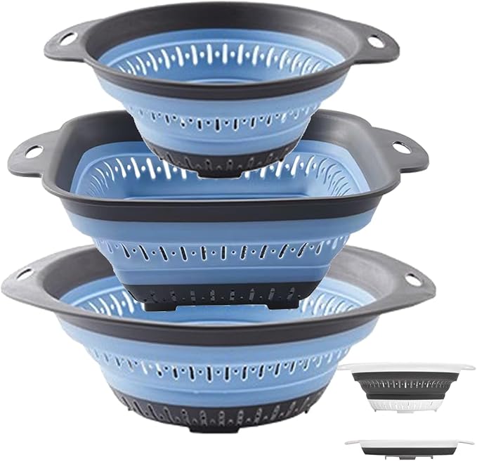 Collapsible Colander and Strainer, Silicone Strainer Colanders & Food Strainers by LogFaadCoi