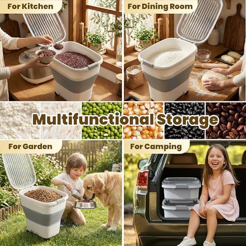 HOYTAMDAR 50 Lbs Collapsible Airtight Rice Container
