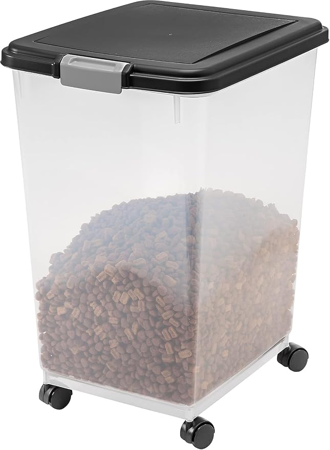 IRIS USA Airtight Dog Food Storage Container, Attachable Wheels, - Image 7