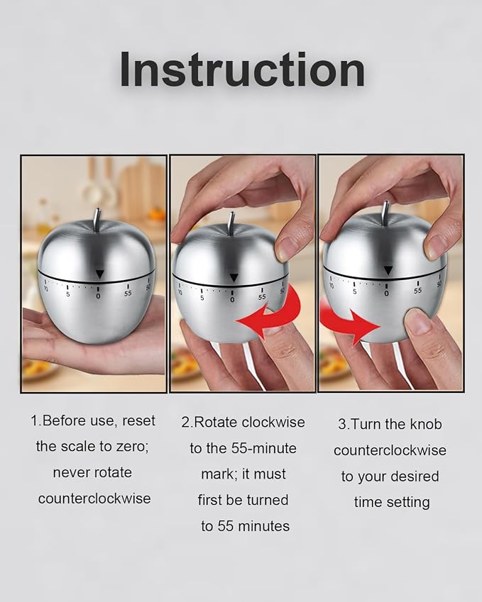 Kitchen Timer for Cooking, 60 Minutes Mechanical Timer - Image 7