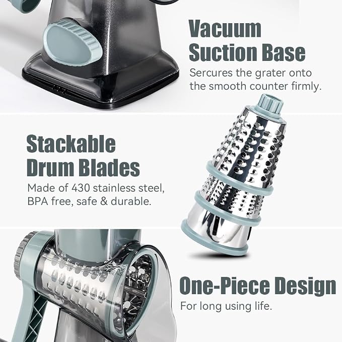 KEOUKE Rotary Cheese Grater Pro 6 in 1 - Image 7