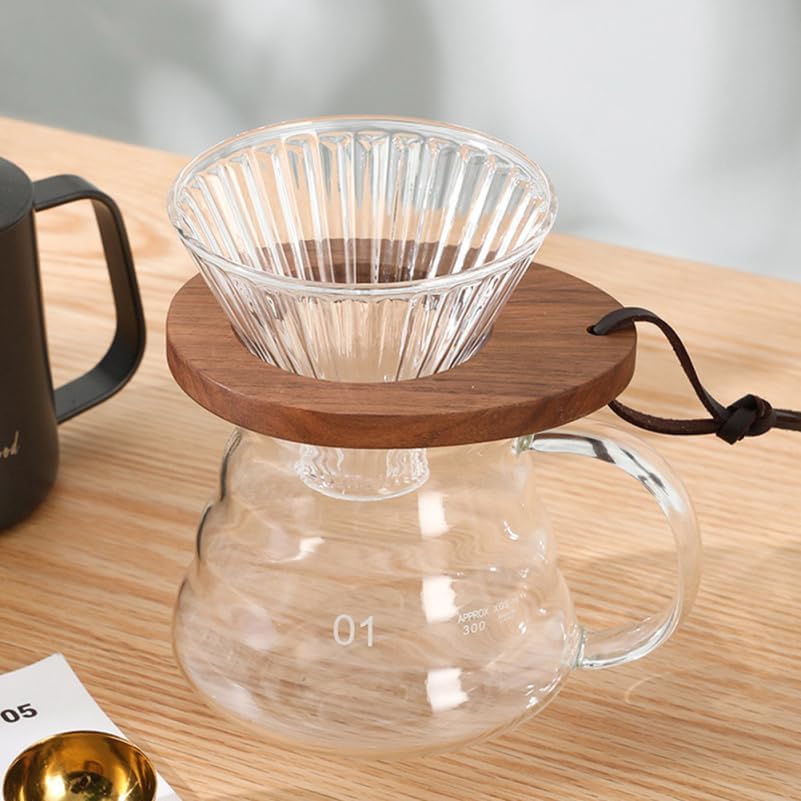 IMIKEYA Wooden Coffee Dripper Stand Coffee Maker Stand