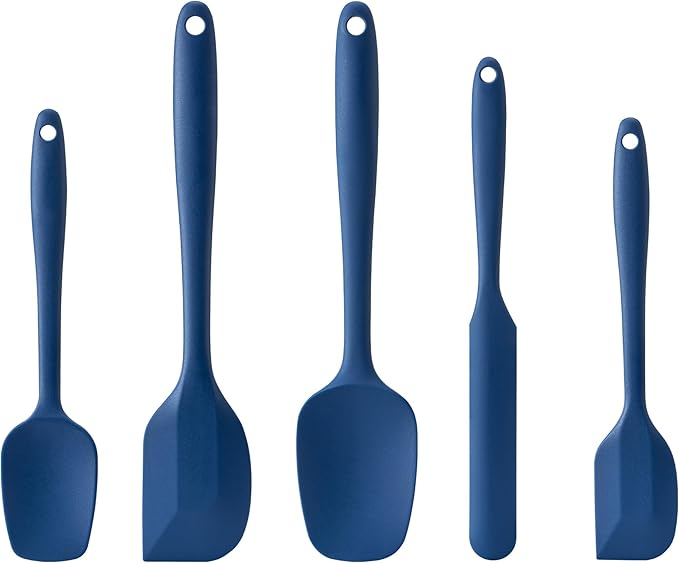 Silicone Spatula Set, 5 Piece Food Grade Rubber Spatulas by Hoewina