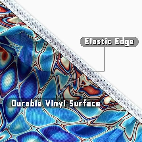 Round Fitted Tablecloth with Elastic Round Outdoor Tablecloths Round