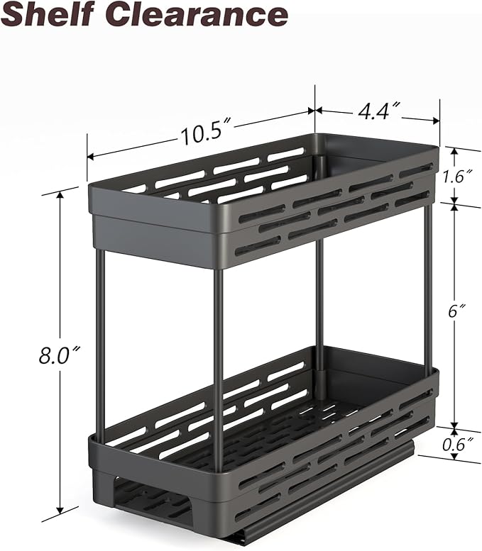 2 Pack Pull Out Spice Rack Organizer - Image 4