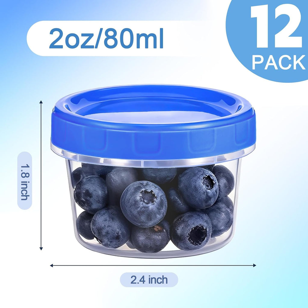 12 Pcs 2 oz Salad Dressing Container To Go Small Sauce Containers with