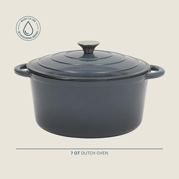 Gibson Home Addlestone 7 Qt Enameled Cast Iron Dutch Oven Pot - Image 2