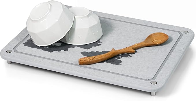 Stone Drying Mat for Kitchen Counter, Diatomaceous Dish Drying Mats Superb by PlentioLLC