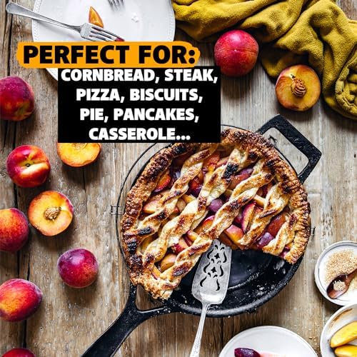 Stargazer 12-Inch Cast Iron Skillet | Made in USA, Seasoned, Premium