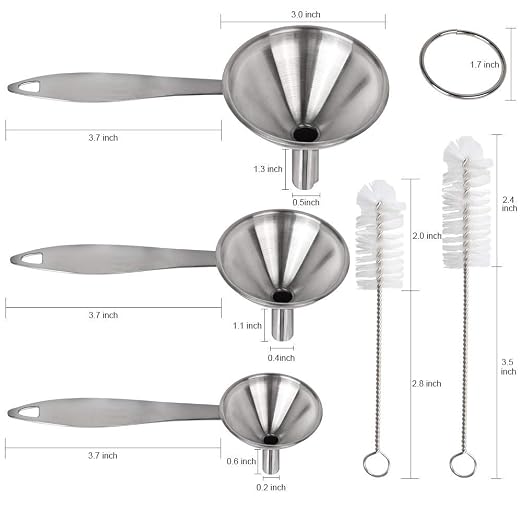YGDZ Kitchen Funnel for Filling Bottles, Long Handle Funnel Set - Image 2