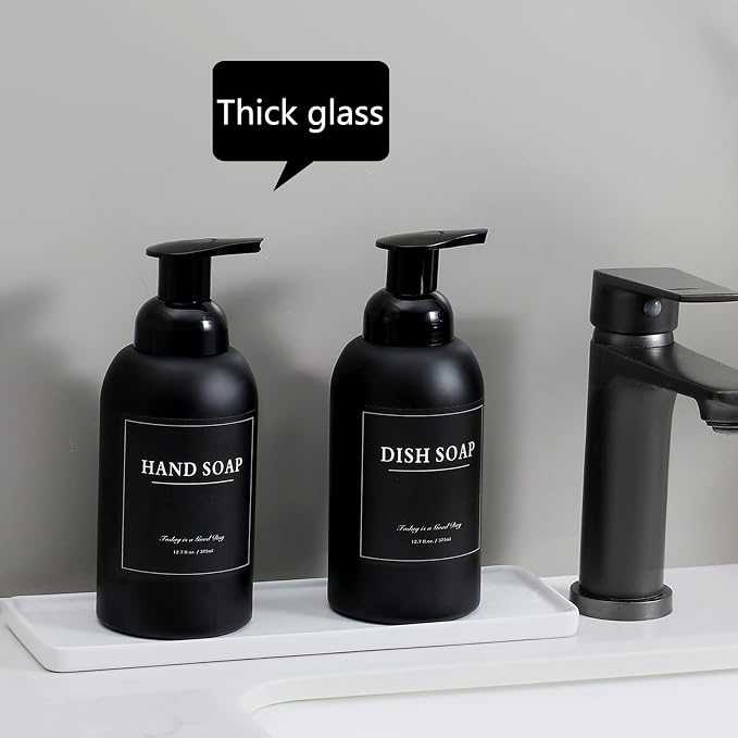rejomiik 2 Pack Foaming Thick Glass Foam Hand Soap Dispenser - Image 2