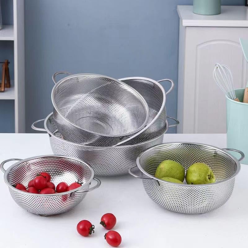 4-Piece Stainless Steel Mesh Strainer Set