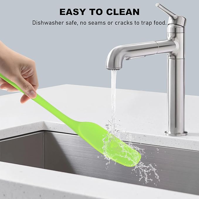NileHome Silicone Spatula Set, 6 Pieces Food Grade Kitchen Utensils - Image 4