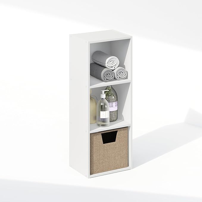 Furinno Reed Closet Organizers and Storage, 3-Tier Closet Organizer, Open Shelf - Image 3