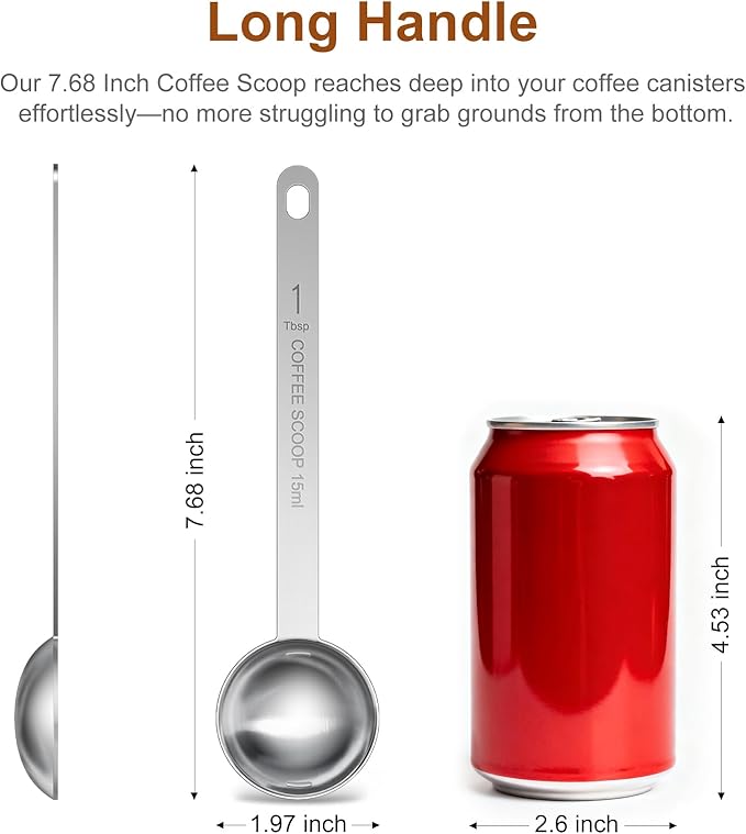 2PCS Coffee Scoop Spoons, 15ML Stainless Steel Measuring Spoons - Image 2