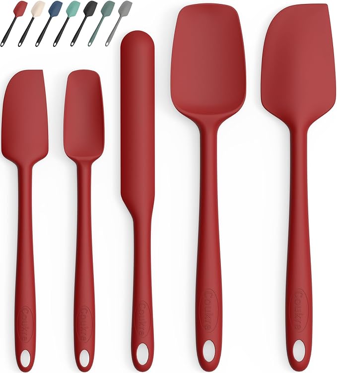 Coukre Silicone Spatula Set of 5, High Temperature Resistant, Food Grade by Coukre