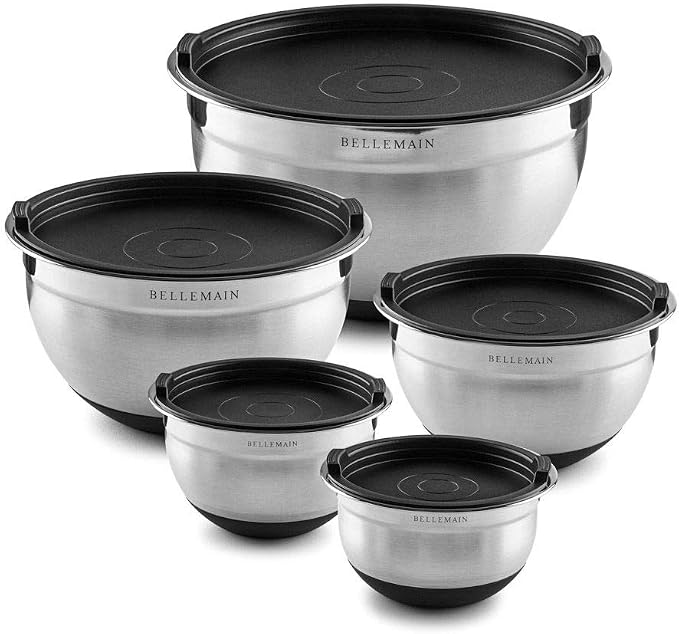Bellemain Stainless Steel Non-Slip Mixing Bowls by Bellemain