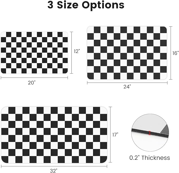 16" x 24" Checkered Dish Drying Mat - Image 2