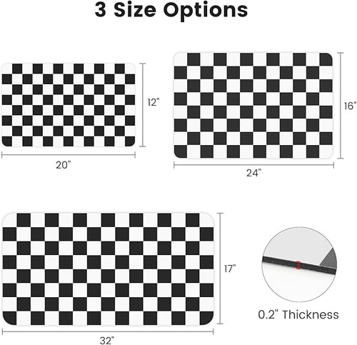 17" x 32" Checkered Dish Drying Mat - Image 2