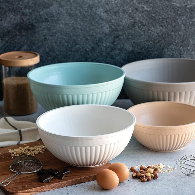 Nordic Ware Prep and Serve Mixing Bowls Set, Earth-Tones - Image 7