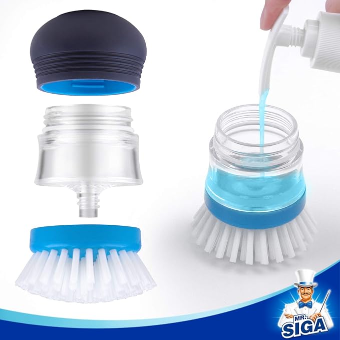 MR.SIGA Soap Dispensing Palm Brush Refill - Image 3