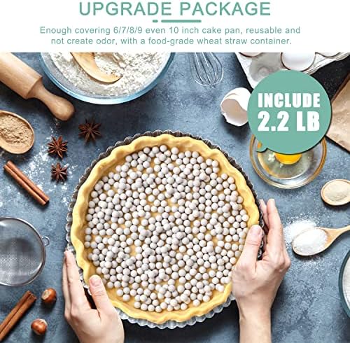 EIMMBD Ceramic Pie Weights Baking Beans 2.2 LB,10mm pie weights for