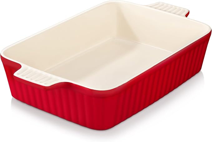 MALACASA 4.4 QT Baking Dish, 9x13 Large Casserole Dish by MALACASA
