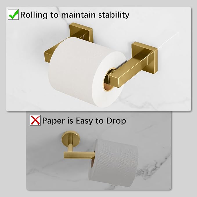 FEILERN Toilet Paper Holder Wall Mounted Post Pivoting Square Tissue Holders - Image 6