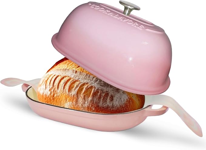 Cast Iron Bread Oven, 6 QT Bread Oven, Thick Enameled Loaf Pan by Unknown