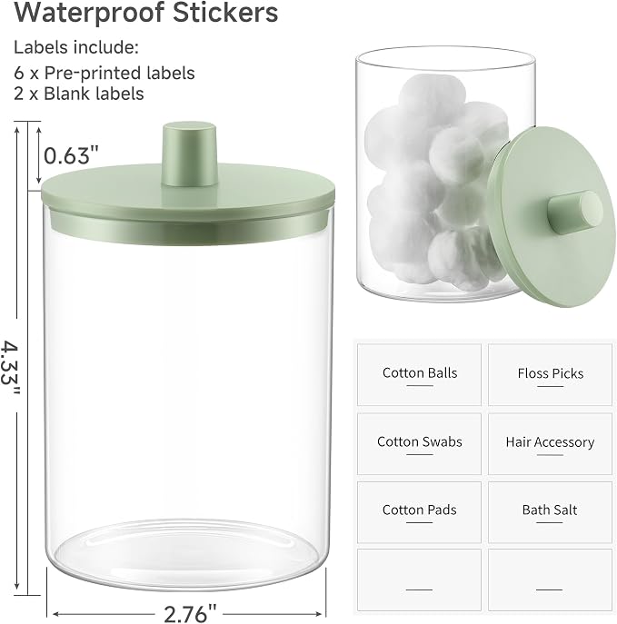 TIPGO Glass Qtip Holder Dispenser - Image 3