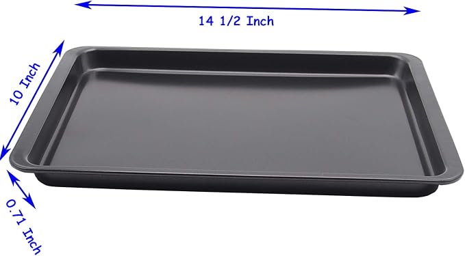 2PCS Cookie Sheet 10x14.5 Inch Baking Sheet Nonstick Heavy Carbon Steel Baking - Image 2