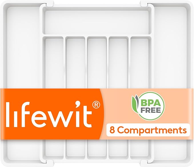 Lifewit Silverware Drawer Organizer, Expandable Utensil Tray by Lifewit