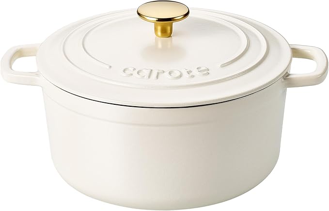 CAROTE 7QT Enameled Cast Iron Dutch Oven Pot by CAROTE