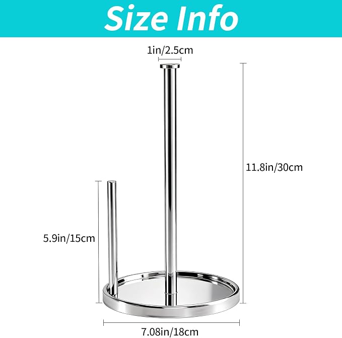 Paper Towel Holder Countertop, Standing Paper Roll Holder - Image 5