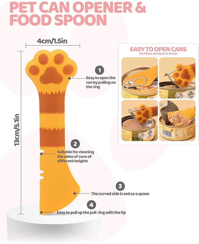 5 PCS Cat Food Can Covers Lids Set, Silicone Pet Food Can Lids - Image 4