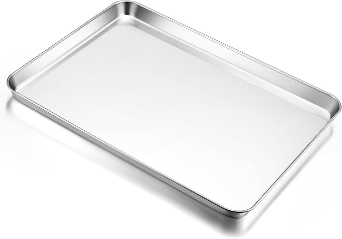 E-far Large Baking Sheet, 20”x14” Stainless Steel Cookie Sheet Pan by E-far