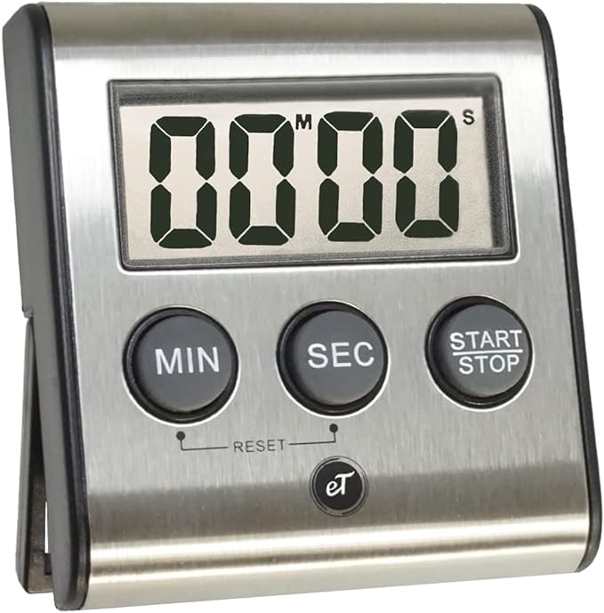 Elegant Digital Kitchen Timer, Stainless Steel Model eT-23, Super Strong by eTradewinds