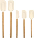 Ptanexx 5-Pcs Wooden Handle Silicone Spatula Set by Ptanexx