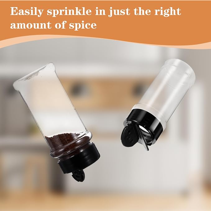 48 Pack Clear Plastic Spice Jars - Image 7