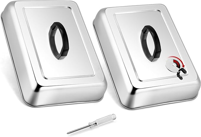 Rectangular Melting Dome 2Pcs, HaSteeL 13.3 X 9.8In Stainless Steel Bating by HaSteeL