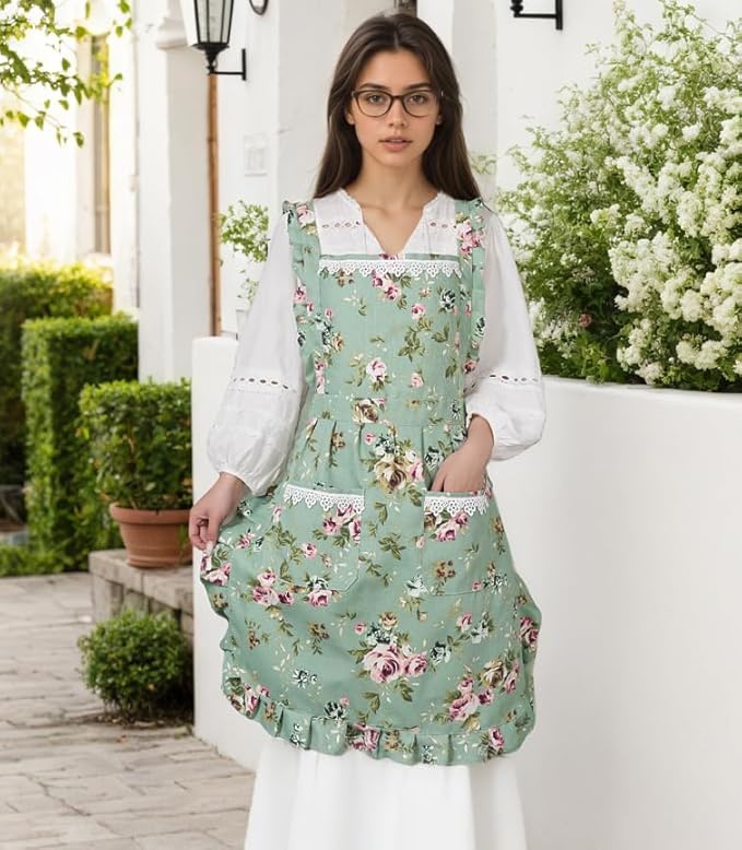 Funny Aprons for Women with Pockets, Kitchen Cooking Grilling Bbq Cute Chef - Image 3